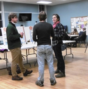 Community members share ideas at hilltown open house. (Photo by Amy Porter)