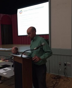 DPW Director Randy Brown gives his presentation of the project to those in attendance. (Photo by Greg Fitzpatrick)