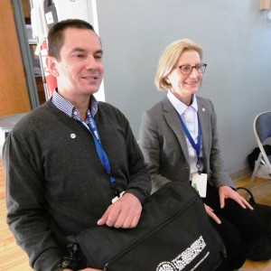 International observers Jorg Lehnert of Germany and Evelyn Hutson-Hartmann of Switzerland. (Photo by Amy Porter)