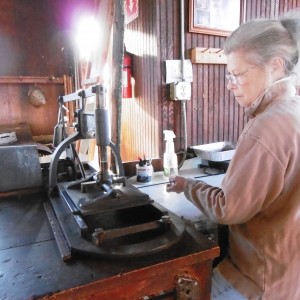 Carol Martin, owner of the Westfield Whip Mfg. Co., still makes The Westfield Whip on 1850's industrial revolution era machines. (Photo by Amy Porter)