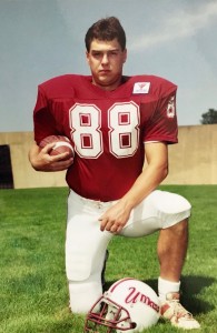 Tight end Mike Wing played for the University of Massachusetts from 1993-1997. Wing, a former Westfield Bomber will join several alumni to take the field against the current Westfield High School football team this Thursday in the inaugural Thanksgiving Day alumni game to be played at Bullens Field. (Submitted photo)