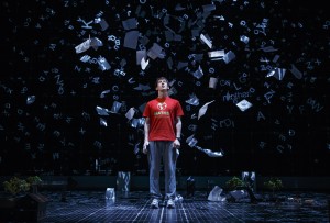 Alex Sharp as Christopher Boone in the original National Theatre production of The Curious Incident of The Dog in The Night-Time Photo by Joan Marcus