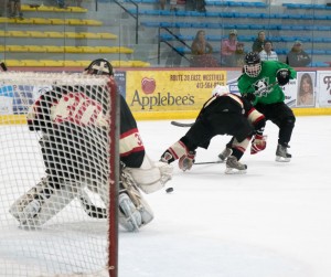 Teams take aim at the 2016 Kevin J. Major Memorial Hockey Tournament Cup last August at Amelia Park Arena. (Staff Photo)