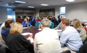 The Westfield Education2Business Alliance meeting Tuesday morning at The Reed Institute. (Photo by Amy Porter)