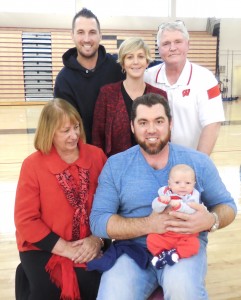 Dougherty's family and newest grandson Jack joined him for the celebration. (Photo by Amy Porter)