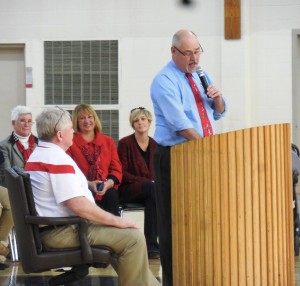 Mayor Brian P. Sullivan read a proclamation declaring Dec. 22 as Jack Dougherty Day. (Photo by Amy Porter)