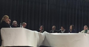 The school committee held their meeting at the Southwick Regional School auditorium. (Photo by Greg Fitzpatrick)