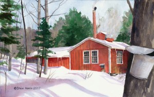 "Berkshire Sugarhouse," the other print by Huntington artist Steve Hamlin to watch for on the "MacGyver" tv series. (Submitted photo)