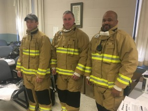 Three Westfield firefighters pose in their new turnout gear. (Photo provided by Westfield Fire Department)