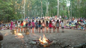A group presentation at Camp Shepard's Family Night last summer.