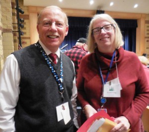 Gateway superintendent Dr. David B. Hopson and grant writer Wendy Long at a concert in December. 