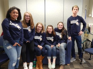 Gateway Regional Middle school eighth graders Shondalee Ortega, Victoria Kot, Sierra Russell, Melinda Main, Amy Lafosse and Ben Hyjek served as student ambassadors to Project 351 on January 16. (Photo from Wendy Long)