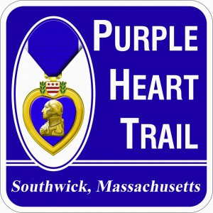 The Purple Heart Trail signs are expected to be up in Southwick by Memorial Day. (Photo from Gene Theroux)