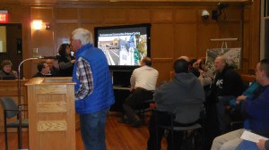 Don Podolski of New Horizon Bikes gave a short presentation to the City Council on Rail Trail benefits Thursday.