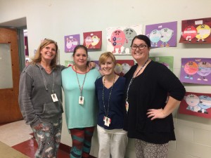 Franklin Ave kindergarten staff participate in first annual PJ Day at the school on Friday. (Submitted photo)