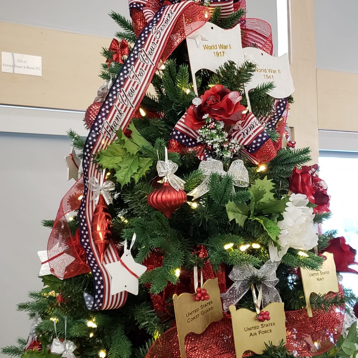 Christmas tree with veteran info The Westfield News